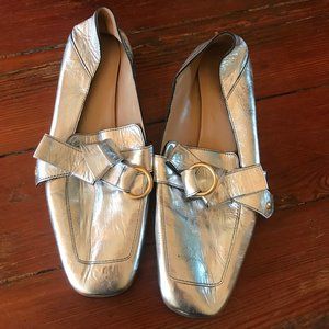 Chloe Silver Loafers